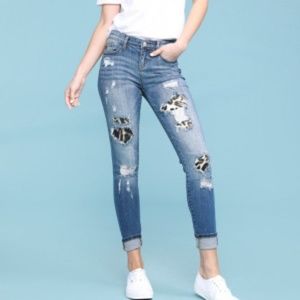 Judy Blue Plus Leopard Backed Jeans